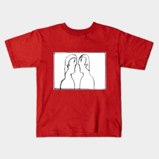 Black and white Gemini Kids T-Shirt